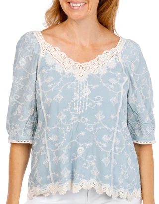 Thumbnail 1: Democracy Wpmens Puff Sleeve Top 