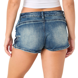 Thumbnail 3: YMI Juniors Side Star Denim Shorts 