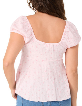 Thumbnail 2: Pink Rose Juniors Short Sleeve Babydoll Top 