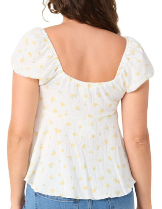 Thumbnail 2: Pink Rose Juniors Short Sleeve Babydoll Top 