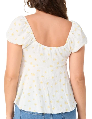 Thumbnail 2: Pink Rose Juniors Short Sleeve Babydoll Top 
