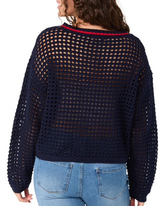 Thumbnail 2: MOON & MADISON Juniors USA Open Knit Sweater 