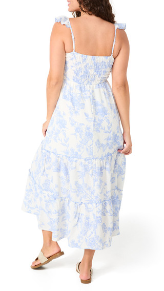 Thumbnail 2: INSPIRED HEARTS Juniors Ruffle Strap V-Neck Maxi Dress 