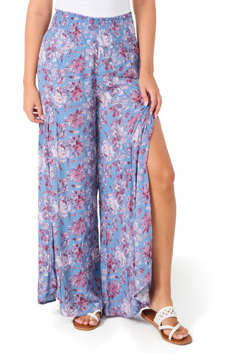 Thumbnail 2: Rewash Junior's Print Smock Front Wrap Pants 