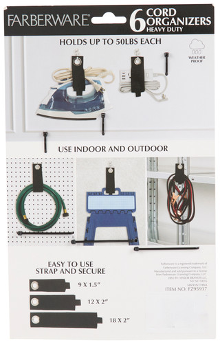 Thumbnail 2: Farberware 6 Pk Heavy Duty Cord Organizer Straps 