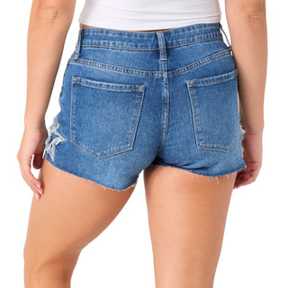 Thumbnail 3: KanCan Juniors Star Front Denim Shorts 
