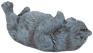 Thumbnail 2: Home Decor Factory 12 In Sleeping Cat Garden Resin Figurine 