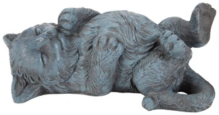 Thumbnail 1: Home Decor Factory 12 In Sleeping Cat Garden Resin Figurine 