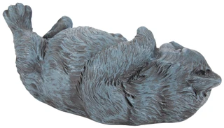 Thumbnail 2: Home Decor Factory 12 In Sleeping Cat Garden Resin Figurine 