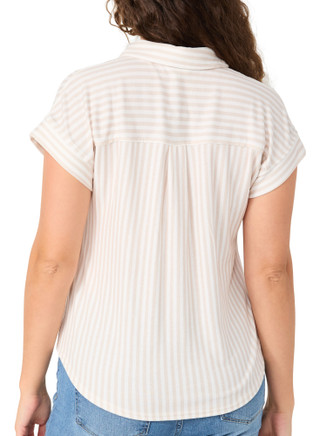 Thumbnail 2: Blu Pepper Juniors Short Sleeve Button Front Top 