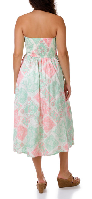 Thumbnail 3: JAPNA Juniors Strapless Bandana Print Midi Dress 