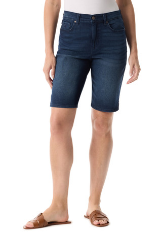 Thumbnail 1: Gloria Vanderbilt Petite Amanda Bermuda Shorts w/ Slit 