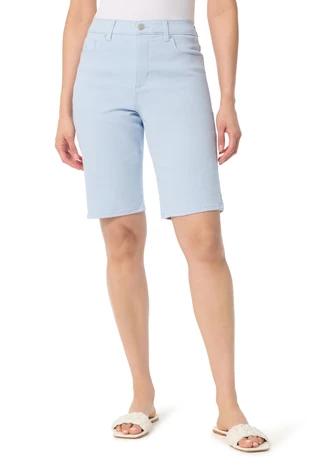 Thumbnail 1: Gloria Vanderbilt Petite Side Slit Amanda Bermuda Shorts 