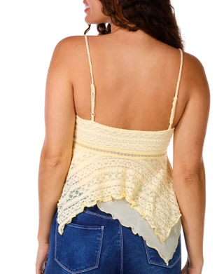 Thumbnail 3: Heart & Hips Juniors Sleeveless Tie Bust Hanky Hem Top 