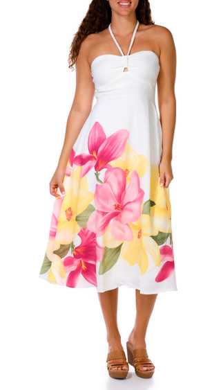 Thumbnail 1: Trixxi Los Angeles Juniors Print Halter Dress  