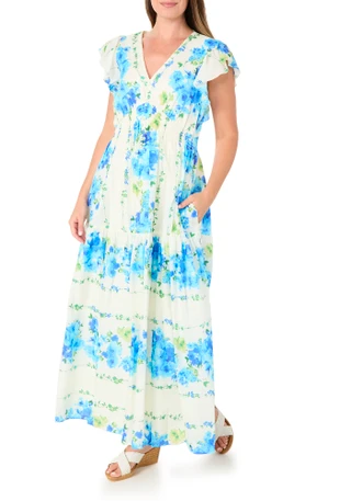 Thumbnail 1: TAYLOR Women's Short Sleeve Maxi Dress 