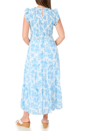 Thumbnail 2: Nanette Lepore Women's Smocked Tiered Toile Maxi Dress 