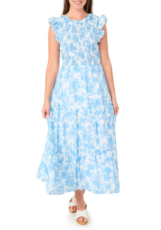 Thumbnail 1: Nanette Lepore Women's Smocked Tiered Toile Maxi Dress 