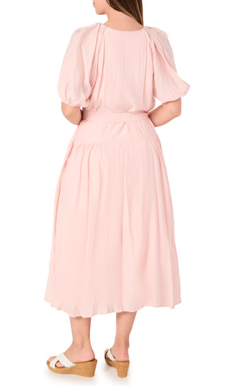 Thumbnail 2: Nicole Miller Women's Short Sleeve Belted Maxi Shirtdress 