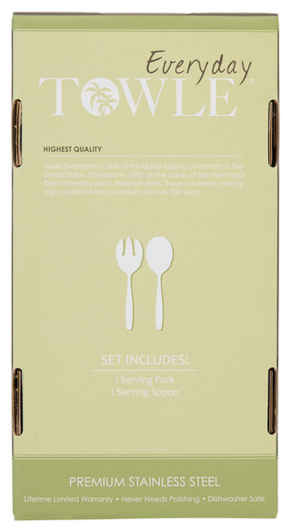 Thumbnail 2: Towle 2 Pc Palm Breeze Serving Set 