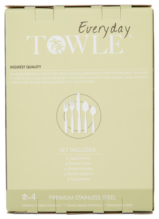 Thumbnail 2: Towle 20 Pc Palm Breeze Everyday Flatware Set 