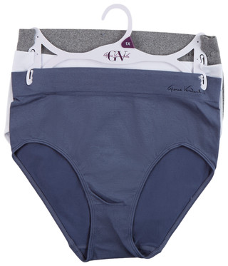 Thumbnail 1: Gloria Vanderbilt Plus 3-Pack Brief Panties 