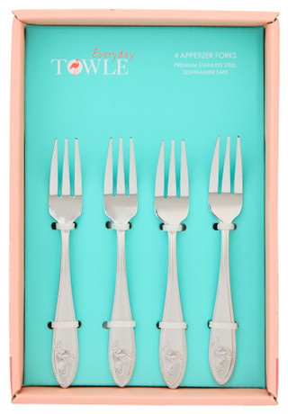 Thumbnail 1: Towle 4 Pk Flamingo Appetizer Forks 