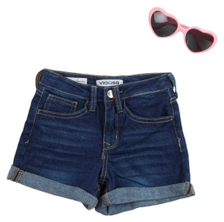 Thumbnail 1: Vigoss Big Girl's Mini Mom Shorts 