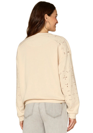 Thumbnail 2: Democracy Petite Long Sleeve Notch Neck Top 