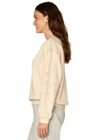 Thumbnail 3: Democracy Petite Long Sleeve Notch Neck Top 