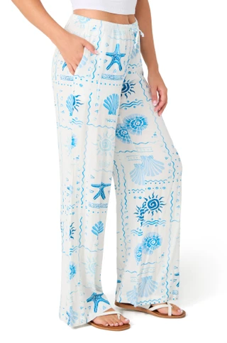 Thumbnail 3: OCEAN DRIVE Juniors Crepe Wide Leg Pants 
