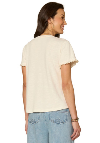 Thumbnail 3: Democracy Petite Ruffle Short Sleeve Top 