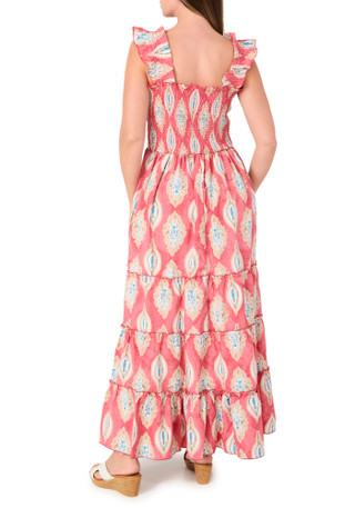 Thumbnail 2: MELLODAY Women's Sleeveless Smocked Tiered Maxi Dress 