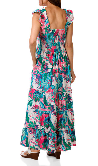 Thumbnail 2: MELLODAY Women's Sleeveless Smocked Tiered Maxi Dress 