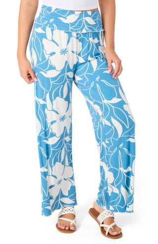 Thumbnail 1: OCEAN DRIVE Juniors Smocked Waist Wide Leg Pants 