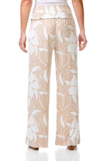 Thumbnail 3: OCEAN DRIVE Printed Smocked Waist Wide Leg Pant 