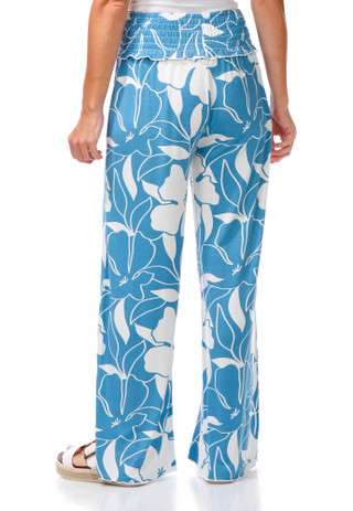 Thumbnail 4: OCEAN DRIVE Printed Smocked Waist Wide Leg Pant 