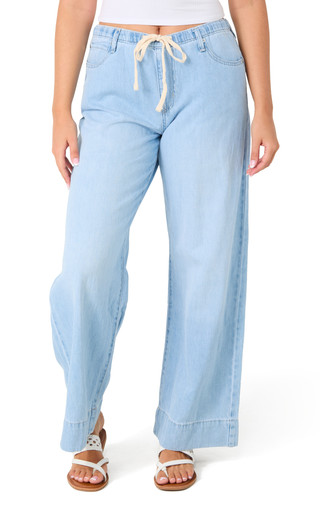 Thumbnail 3: ROXY Juniors Wide Leg Drawstring Jeans 