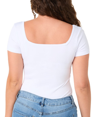 Thumbnail 2: Jolie & Joy Juniors Short Sleeve Square Neck Bodysuit 
