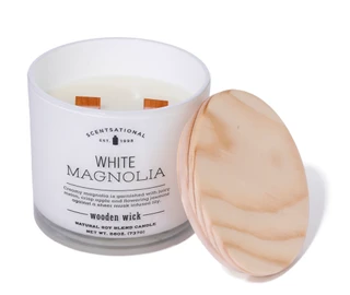Thumbnail 7: SCENTSATIONAL 26 OZ White Magnolia Soy Candle 