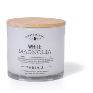 Thumbnail 3: SCENTSATIONAL 26 OZ White Magnolia Soy Candle 