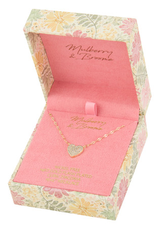 Thumbnail 1: Mulberry & Broome Gold Plated Heart Pendant Necklace 