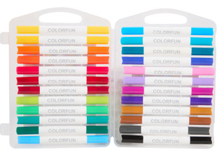 Thumbnail 2: Colorfun 24 Pk Brush & Fine Tip Alcohol Markers 