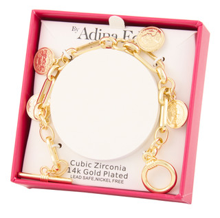 Thumbnail 1: ADINA EDEN 14k Gold Plated Charm Bracelet  