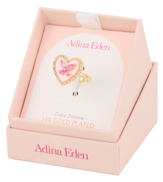 Thumbnail 1: ADINA EDEN 14k Gold Plated Heart Ring  