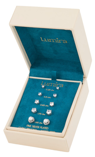 Thumbnail 1: Mulberry & Broome Platinum Plated Bubble "E" Pendant Necklace 
