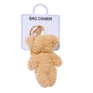 Thumbnail 2: . 4.5 in Fuzzy Heart Bear Bag Charm/Keyring 