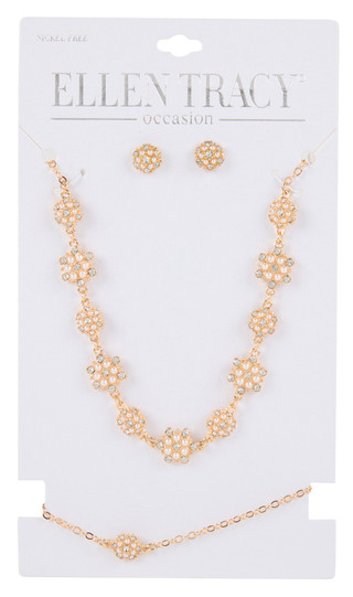 Thumbnail 1: Ellen Tracy 3 Pc Earrings, Necklace & Bracelet Set  