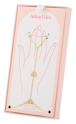 Thumbnail 1: ADINA EDEN 14k Gold Plated Hand Chain 