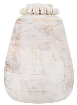 Thumbnail 1: TRIOBRO 9 in White Wash Beaded Tassel Vase  
